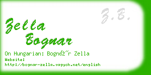 zella bognar business card